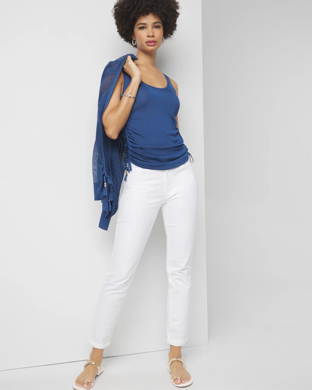 トップス theredthread S bicolor knit camisole THEREDTHREAD】S bicolor knit camisole